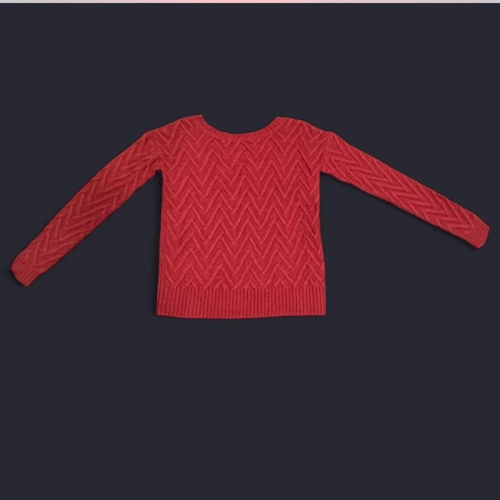 😍 Merino wool and alpaca Three Dots Crimson Knit Sweater Holiday Winter 😍